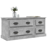 TV Cabinet Concrete Grey 100x35.5x45 cm Engineered Wood - Top-Down View
