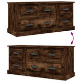 TV Cabinet Smoked Oak 100x35.5x45 cm Engineered Wood - Low Angle