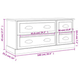 TV Cabinet Grey Sonoma 100x35.5x45 cm Engineered Wood - Extra Image