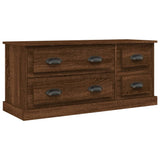 TV Cabinet Brown Oak 100x35.5x45 cm Engineered Wood - Front View