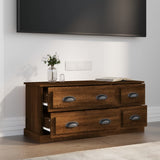 TV Cabinet Brown Oak 100x35.5x45 cm Engineered Wood - Side View