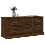TV Cabinet Brown Oak 100x35.5x45 cm Engineered Wood - Top-Down View