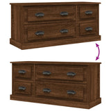 TV Cabinet Brown Oak 100x35.5x45 cm Engineered Wood - Low Angle