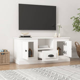 TV Cabinet White 100x35.5x45 cm Engineered Wood - Side View