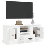 TV Cabinet White 100x35.5x45 cm Engineered Wood - 45-Degree Angle