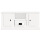 TV Cabinet White 100x35.5x45 cm Engineered Wood - Rear View