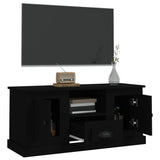 TV Cabinet Black 100x35.5x45 cm Engineered Wood - 45-Degree Angle