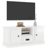 TV Cabinet High Gloss White 100x35.5x45 cm Engineered Wood - Top-Down View