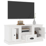 TV Cabinet High Gloss White 100x35.5x45 cm Engineered Wood - 45-Degree Angle