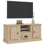 TV Cabinet Sonoma Oak 100x35.5x45 cm Engineered Wood - Top-Down View