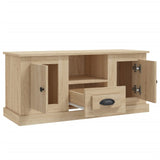 TV Cabinet Sonoma Oak 100x35.5x45 cm Engineered Wood - Low Angle