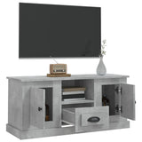 TV Cabinet Concrete Grey 100x35.5x45 cm Engineered Wood - 45-Degree Angle