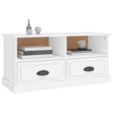 TV Cabinet White 93x35.5x45 cm Engineered Wood - Top-Down View