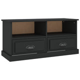TV Cabinet Black 93x35.5x45 cm Engineered Wood - Front View