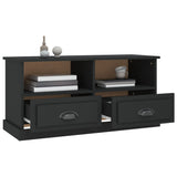 TV Cabinet Black 93x35.5x45 cm Engineered Wood - 45-Degree Angle