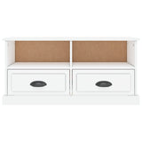 TV Cabinet High Gloss White 93x35.5x45 cm Engineered Wood