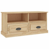 TV Cabinet Sonoma Oak 93x35.5x45 cm Engineered Wood - Front View