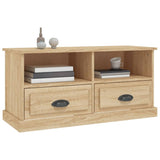 TV Cabinet Sonoma Oak 93x35.5x45 cm Engineered Wood - Top-Down View