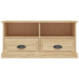 TV Cabinet Sonoma Oak 93x35.5x45 cm Engineered Wood - Rear View