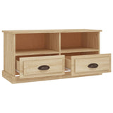 TV Cabinet Sonoma Oak 93x35.5x45 cm Engineered Wood - Low Angle