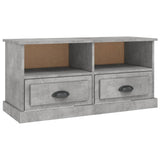 TV Cabinet Concrete Grey 93x35.5x45 cm Engineered Wood - Front View