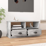 TV Cabinet Concrete Grey 93x35.5x45 cm Engineered Wood - Side View