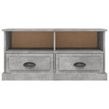 TV Cabinet Concrete Grey 93x35.5x45 cm Engineered Wood - Rear View
