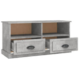 TV Cabinet Concrete Grey 93x35.5x45 cm Engineered Wood - Low Angle