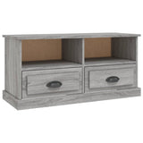 TV Cabinet Grey Sonoma 93x35.5x45 cm Engineered Wood - Front View