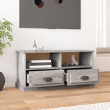 TV Cabinet Grey Sonoma 93x35.5x45 cm Engineered Wood - Side View