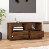 TV Cabinet Brown Oak 93x35.5x45 cm Engineered Wood - Side View