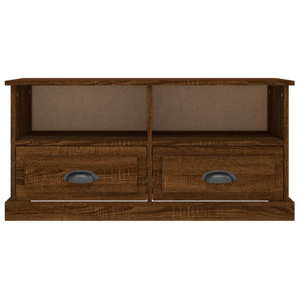 TV Cabinet Brown Oak 93x35.5x45 cm Engineered Wood