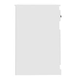 Desk with Drawer White 115x50x75 cm Engineered Wood - Close-Up Angle