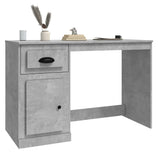 Desk with Drawer Concrete Grey 115x50x75 cm Engineered Wood