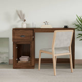 Desk with Drawer Brown Oak 115x50x75 cm Engineered Wood