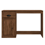 Desk with Drawer Brown Oak 115x50x75 cm Engineered Wood