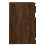 Desk with Drawer Brown Oak 115x50x75 cm Engineered Wood