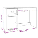 Desk with Drawer Brown Oak 115x50x75 cm Engineered Wood