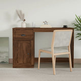Desk with Drawer Brown Oak 115x50x75 cm Engineered Wood