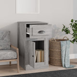 Side Cabinet with Drawer Grey Sonoma 40x50x75 cm Engineered Wood - Side View