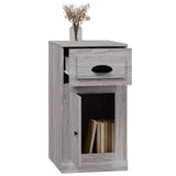 Side Cabinet with Drawer Grey Sonoma 40x50x75 cm Engineered Wood - 45-Degree Angle