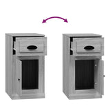Side Cabinet with Drawer Grey Sonoma 40x50x75 cm Engineered Wood - Extra Image