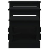 Coffee Tables 3 pcs Black Engineered Wood - Rear View