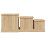 Coffee Tables 3 pcs Sonoma Oak Engineered Wood - Close-Up Angle