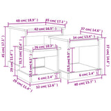 Coffee Tables 3 pcs Sonoma Oak Engineered Wood - Extra Image