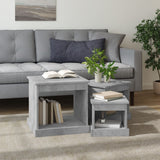 Coffee Tables 3 pcs Concrete Grey Engineered Wood