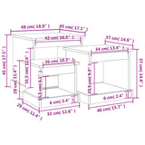 Coffee Tables 3 pcs Concrete Grey Engineered Wood - Extra Image