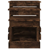 Coffee Tables 3 pcs Smoked Oak Engineered Wood - Rear View
