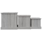 Coffee Tables 3 pcs Grey Sonoma Engineered Wood - Close-Up Angle