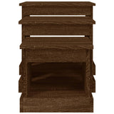 Coffee Tables 3 pcs Brown Oak Engineered Wood - Rear View
